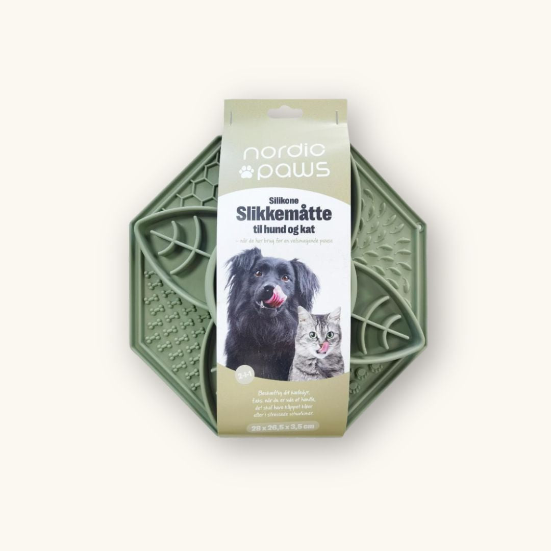 Nordic Paws slikkematte med skål (2 i 1), Basil