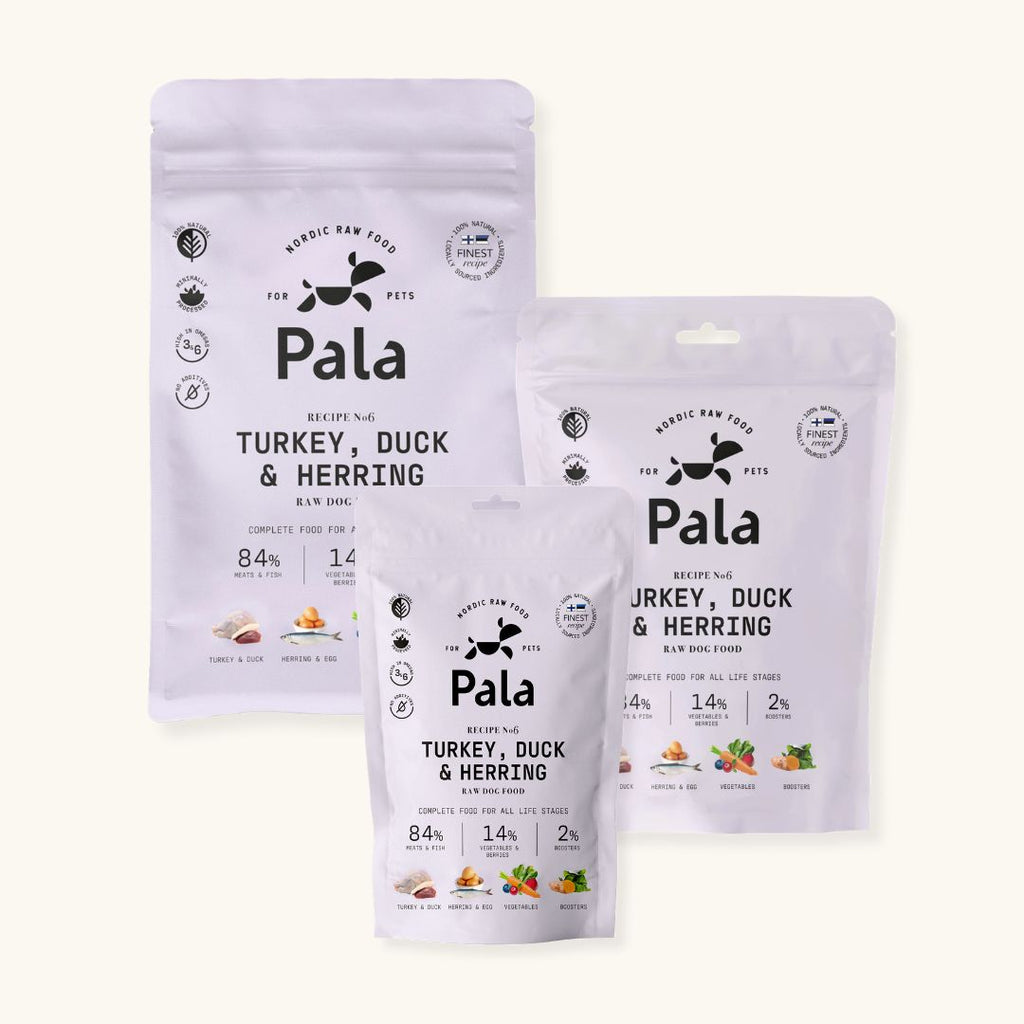 Pala - Fullfôr av kalkun, and og sild